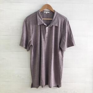 Threads 4 Thought - Purple heather short sleeve polo shirt, XL